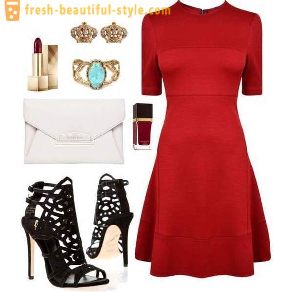 De bedste tilbehør rød kjole: fotos og tips