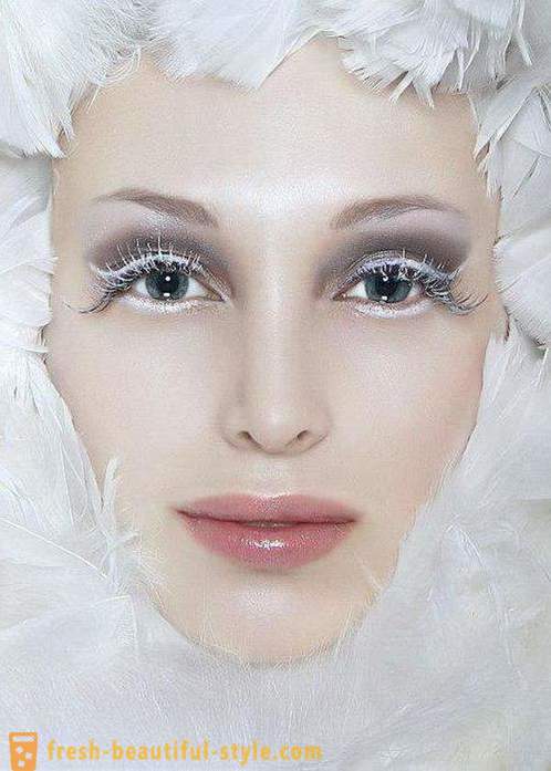 Makeup Snow Queen: optioner makeup og foto