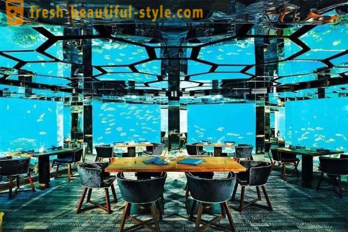 Luksus undervands restaurant i Maldiverne