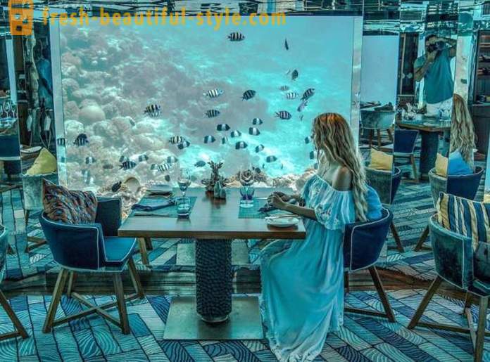 Luksus undervands restaurant i Maldiverne
