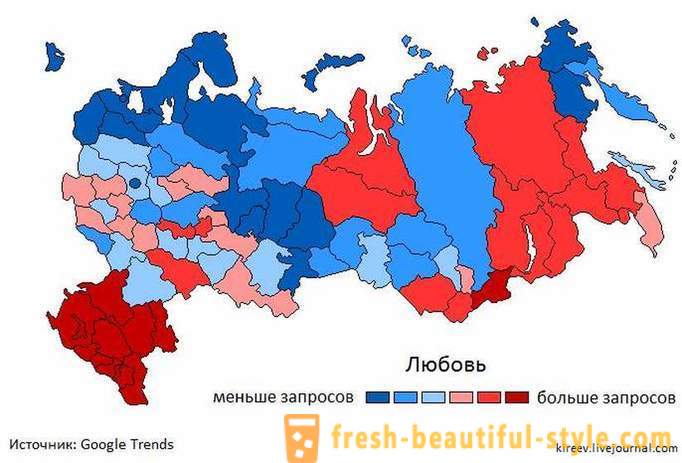 Geografisk skam og skændsel: hvor i Rusland de fleste af Google 