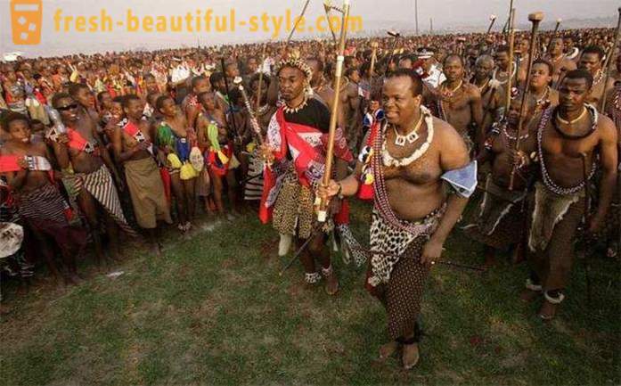 Ferie sukkerrør og jomfruer parade i Swaziland