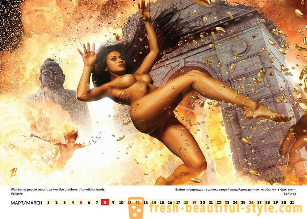 Showman Lucky Lee udgivet en erotisk kalender, der opfordrer til Rusland til Amerika og verden