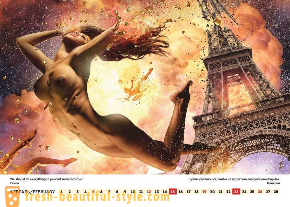 Showman Lucky Lee udgivet en erotisk kalender, der opfordrer til Rusland til Amerika og verden