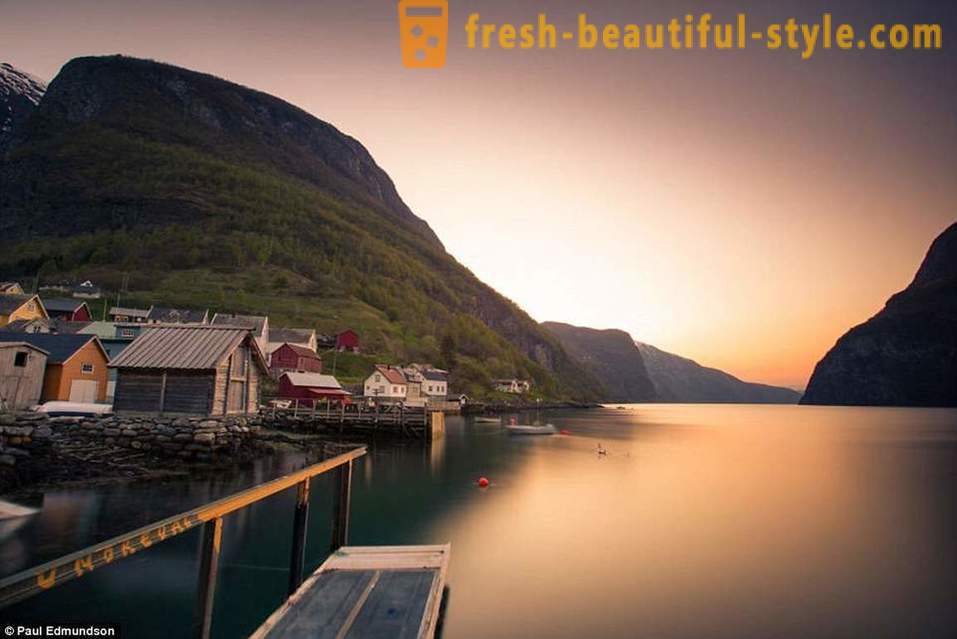Skønheden i de norske fjorde i arbejdet i britiske fotograf