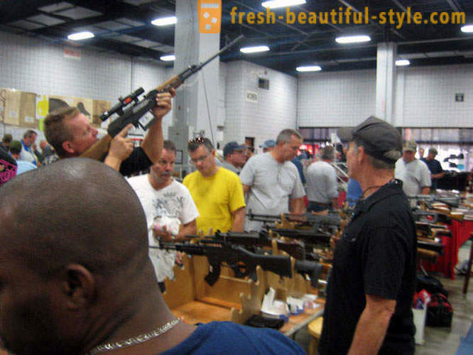 Udstilling og salg af våben i USA