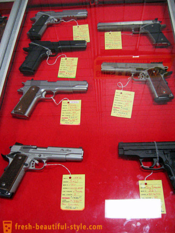 Udstilling og salg af våben i USA