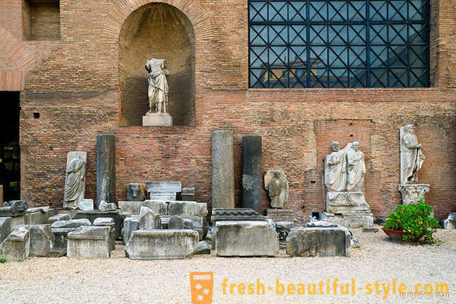 Gåture langs de gamle bade i Rom