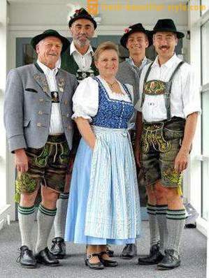 Tyske nationaldragter til kvinder, mænd og børn. Etniske tøj