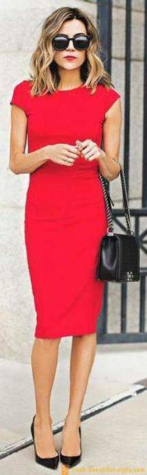 Rød kjole-tilfælde: den bedste kombination, især udvælgelsen og anbefaling