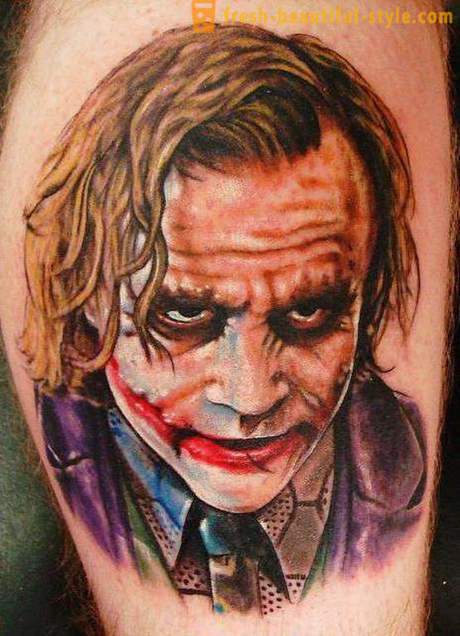 Joker Tattoo: symboler og fotos