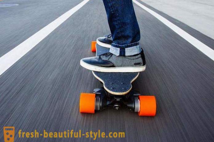 Giroskuter - elektrisk tohjulet skateboard. Forskelle fra de fire-hjulet skateboard