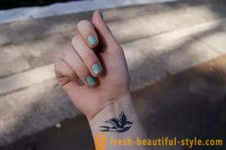 Kvinders tatovering på sin arm: attraktiv udtryk