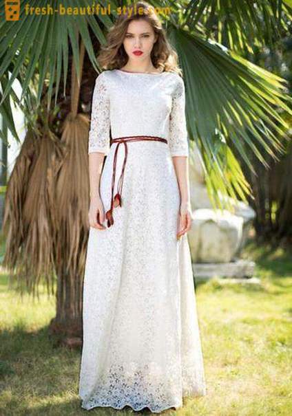Lang hvid kjole - et særligt element af kvinders garderobe